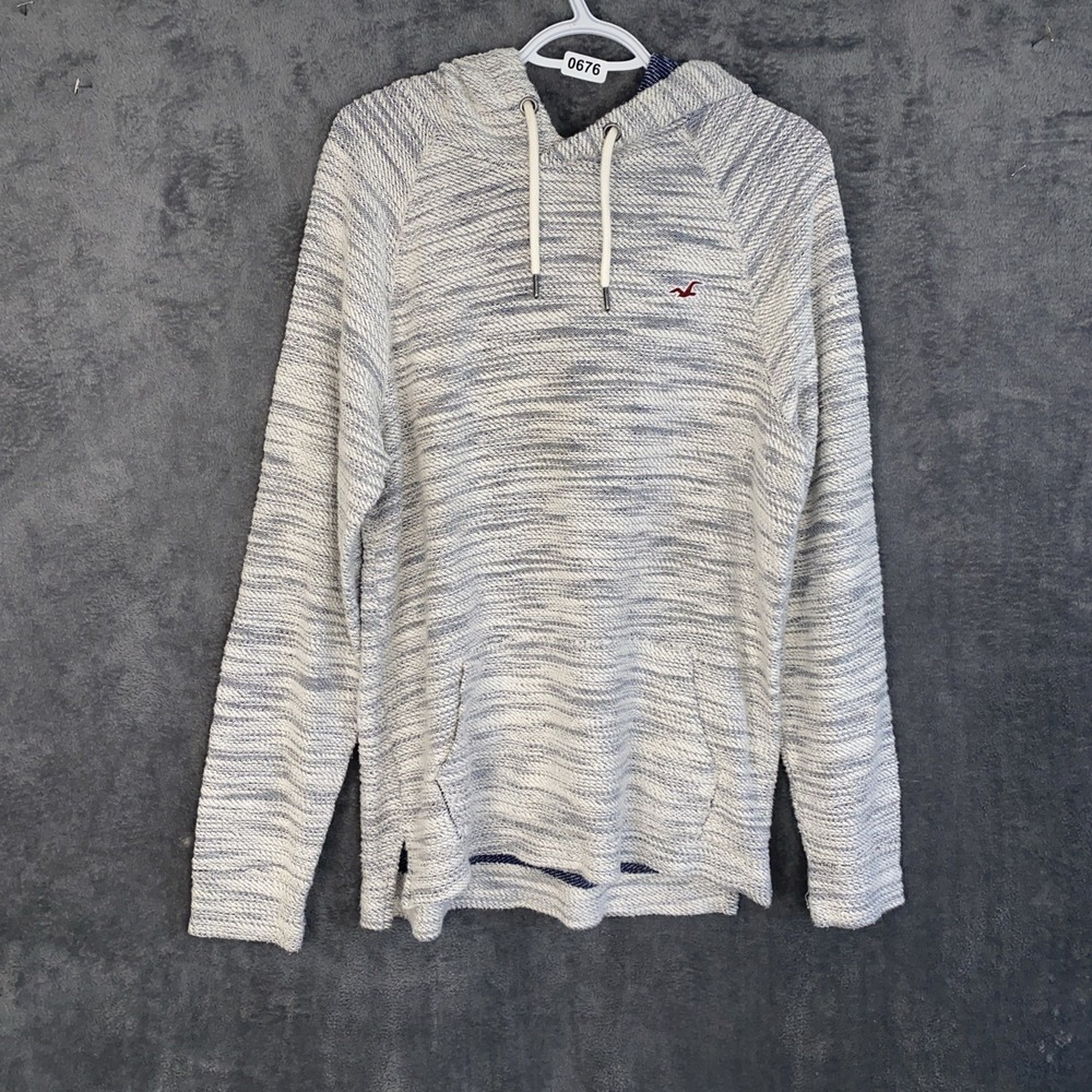 Holister Men's Medium gray Hoodie Beachwear Lightweight